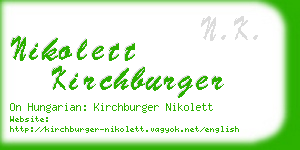 nikolett kirchburger business card